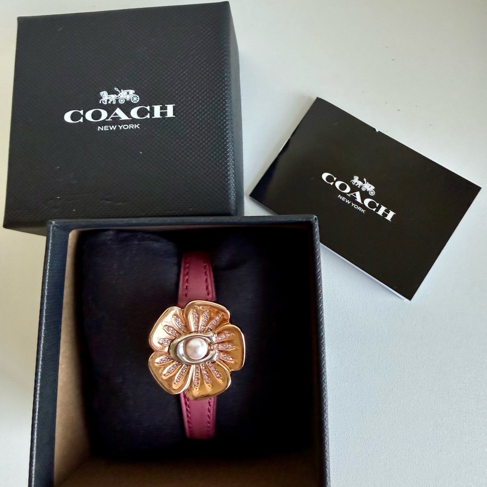 Coach Women's Tea Rose Quartz Pink Dial Watch - RARE!